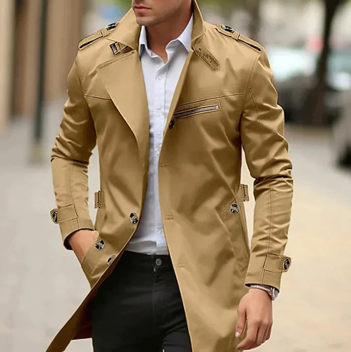 Shadowed Trench — Abrigo Clásico para Hombre