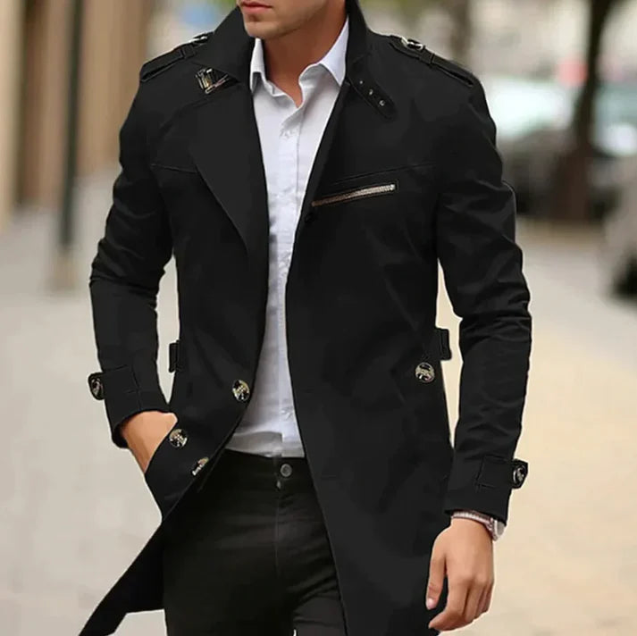 Shadowed Trench — Abrigo Clásico para Hombre