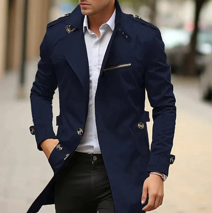Shadowed Trench — Abrigo Clásico para Hombre
