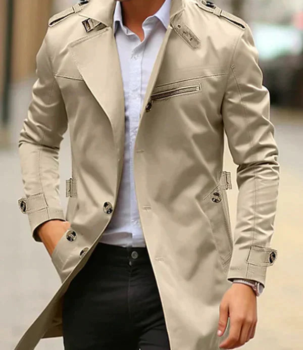 Shadowed Trench — Abrigo Clásico para Hombre