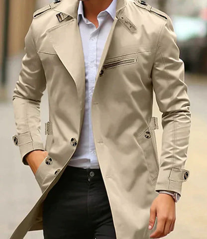 Shadowed Trench — Abrigo Clásico para Hombre