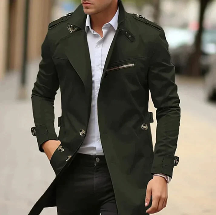 Shadowed Trench — Abrigo Clásico para Hombre